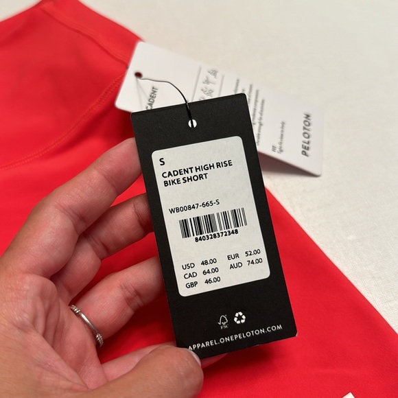 NWT Cadent High Rise Bike Short Pink - Picture 3 of 5